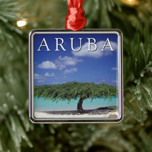 Eagle Beach | Karibik, Aruba Ornament Aus Metall (Baum)