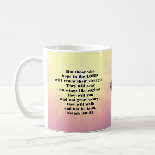 Eagle Bible Verse Christliche Tasse (Links)