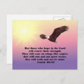 Eagle Bible Verse Hoffnung und Stärke Postkarte (Vorne/Hinten)