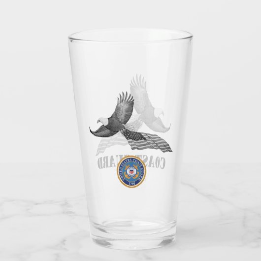 Eagle-Bierglas der Küstenwache Glas (Rückseite)