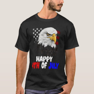 Eagle Bird 4. Juli American Flag Veterans Memo T-Shirt