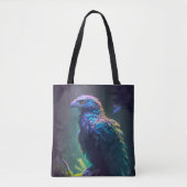 Eagle Bird Animal Portrait Painting Wildlife Tasche (Vorderseite)