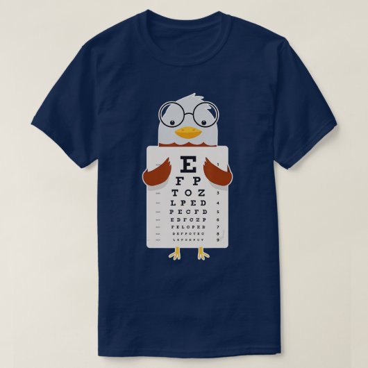 Eagle Bird Eye Chart Snellen Chart T-Shirt (Design vorne)