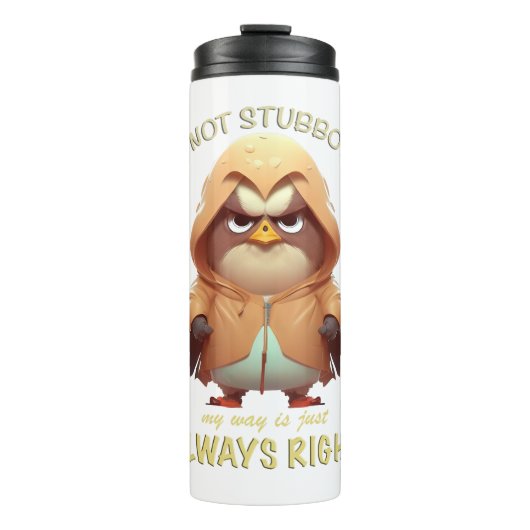 Eagle Bird Ich bin nicht stur, mein Weg ist immer Thermosbecher (Vorderseite)