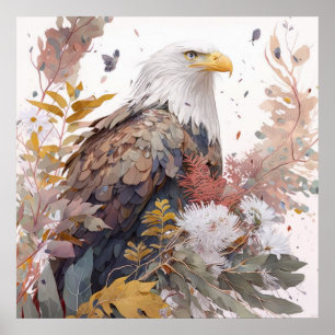 Eagle Bird Portrait Animal Painting Wildlife Free Poster
