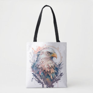 Eagle Bird Portrait Animal Painting Wildlife Free Tasche