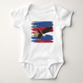 Eagle Bird USA Patriotic American Flag Baby Strampler (Vorderseite)