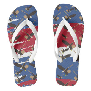 Eagle Bird USA Patriotic American Flag Badesandalen