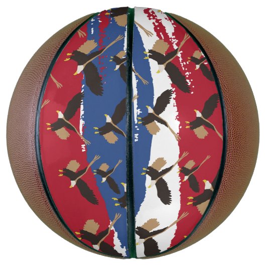 Eagle Bird USA Patriotic American Flag Basketball (Vertikal)