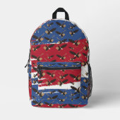 Eagle Bird USA Patriotic American Flag Bedruckter Rucksack (Vorderseite)