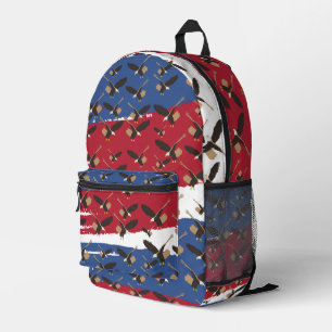 Eagle Bird USA Patriotic American Flag Bedruckter Rucksack