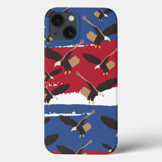 Eagle Bird USA Patriotic American Flag Case-Mate iPhone Hülle (Rückseite)