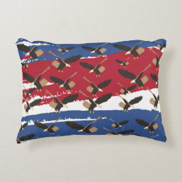 Eagle Bird USA Patriotic American Flag Dekokissen