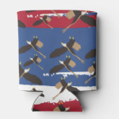 Eagle Bird USA Patriotic American Flag Dosenkühler (Rückseite)