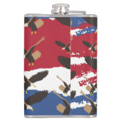 Eagle Bird USA Patriotic American Flag Flachmann (Rückseite)