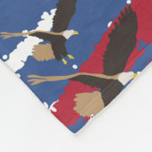Eagle Bird USA Patriotic American Flag Fleecedecke (Ecke)