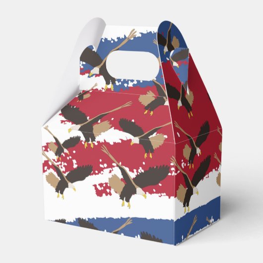 Eagle Bird USA Patriotic American Flag Geschenkschachtel (Rückseite)