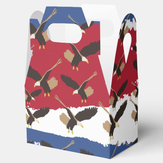 Eagle Bird USA Patriotic American Flag Geschenkschachtel (Geöffnet)
