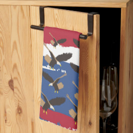 Eagle Bird USA Patriotic American Flag Geschirrtuch