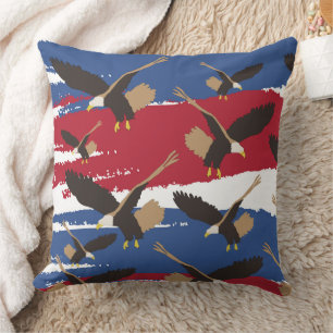 Eagle Bird USA Patriotic American Flag Kissen