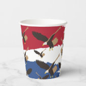 Eagle Bird USA Patriotic American Flag Pappbecher (Rückseite)