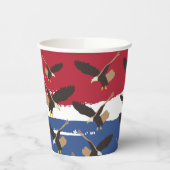 Eagle Bird USA Patriotic American Flag Pappbecher (Links)