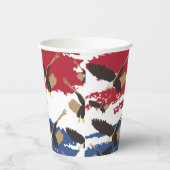 Eagle Bird USA Patriotic American Flag Pappbecher (Rechts)