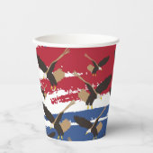 Eagle Bird USA Patriotic American Flag Pappbecher (Vorderseite)