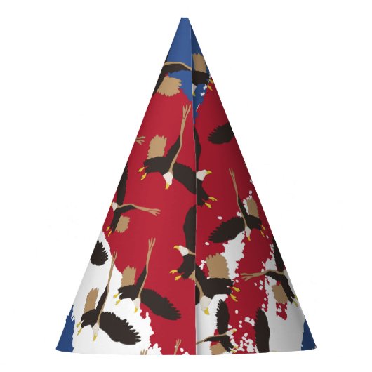 Eagle Bird USA Patriotic American Flag Partyhütchen (Rückseite)