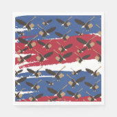 Eagle Bird USA Patriotic American Flag Serviette (Vorderseite)