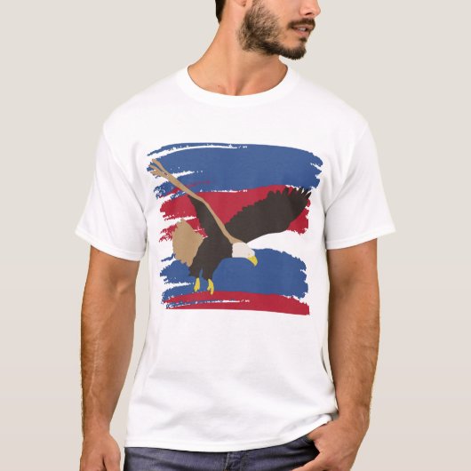 Eagle Bird USA Patriotic American Flag T-Shirt (Vorderseite)
