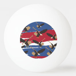 Eagle Bird USA Patriotic American Flag Tischtennisball