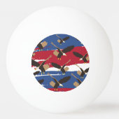 Eagle Bird USA Patriotic American Flag Tischtennisball (Rückseite)