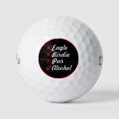 Eagle Birdie Par Alcohol 2 Spaß Golfball (Vorderseite)