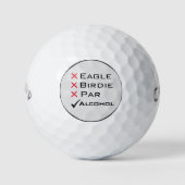 Eagle Birdie Par Alcohol Golf Spaß Golfball (Vorderseite)