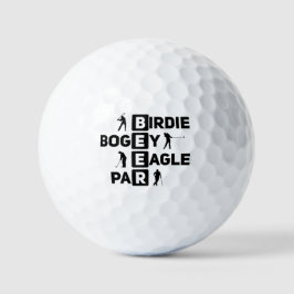 Eagle Birdie Par Bogey Beer witzig Golfball