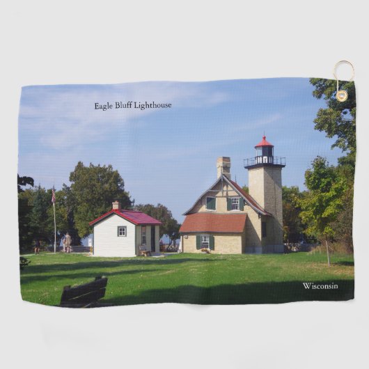 Eagle Bluff Leuchtturm Golfhandtuch (Horizontal)