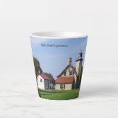 Eagle Bluff Leuchtturm Latte Tasse (Vorderseite)