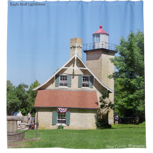 Eagle Bluff Lighthouse Duschvorhang (Vorderseite)
