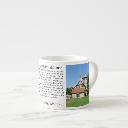Eagle Bluff Lighthouse History Epresso Tasse (Vorderseite Rechts)