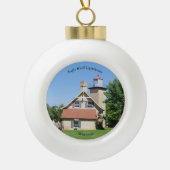 Eagle Bluff Lighthouse Keramik Kugel-Ornament (Vorderseite)