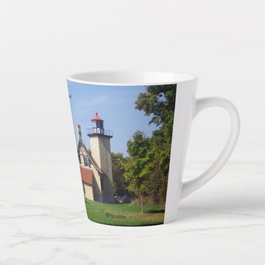 Eagle Bluff Lighthouse latte mug Milchtasse (Rechts)