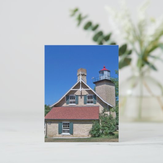 Eagle Bluff Lighthouse Postkarte (Stehend Vorderseite)