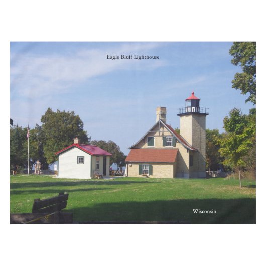 Eagle Bluff Lighthouse tablecloth Tischdecke (Vorderseite (Horizontal))