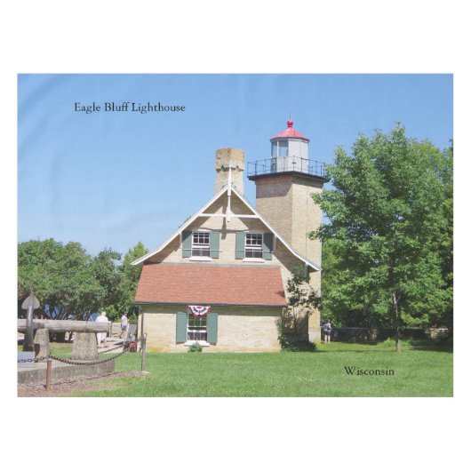 Eagle Bluff Lighthouse Tischtuch Tischdecke (Vorderseite (Horizontal))