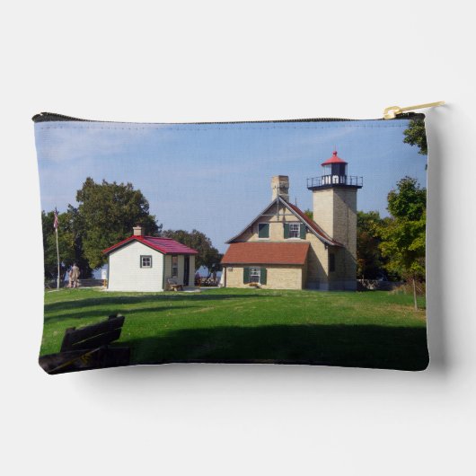 Eagle Bluff Lighthouse zipper bag Zubehörtasche (Rückseite)