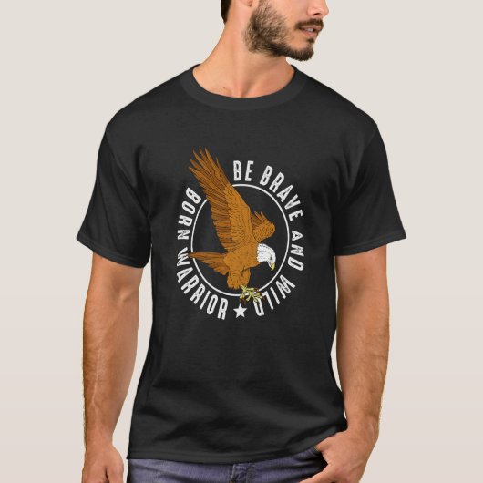 Eagle Brave Ornithologist Falconry Falcon Hawks Bi T-Shirt (Vorderseite)