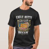 Eagle Butte South Dakota USA Flag 4. Juli Lange T-Shirt (Vorderseite)