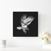 Eagle by Night Quadratische Wanduhr (Zuhause)