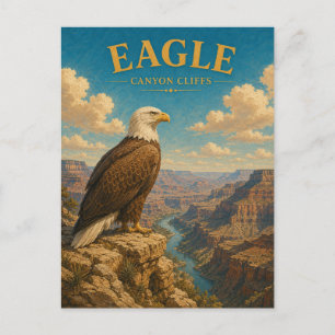 Eagle Canyon Cliffs Aquarell GeoSaga Postkarte